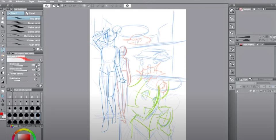 screenshot of Clip Studio Paint